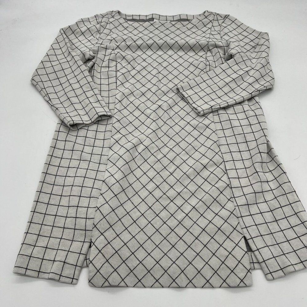 J Jill Size XS Ponte Knit Tunic Womens Striped Top Slit Neutral Casual - Picture 1 of 4